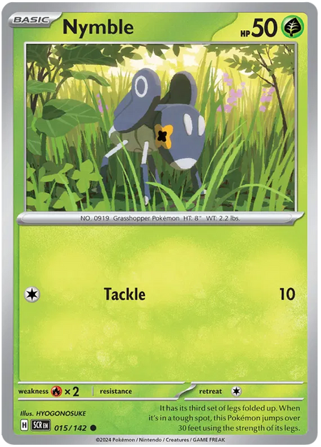 Nymble Stellar Crown Pokemon Single Card 015/142