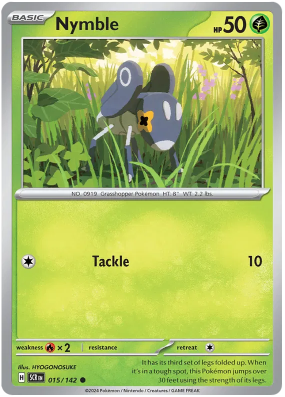 Nymble Stellar Crown Pokemon Single Card 015/142
