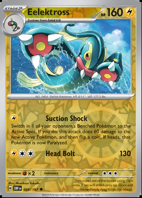 Eelektross 069/197, Obsidian Flames, Reverse Holo, representative matte composite