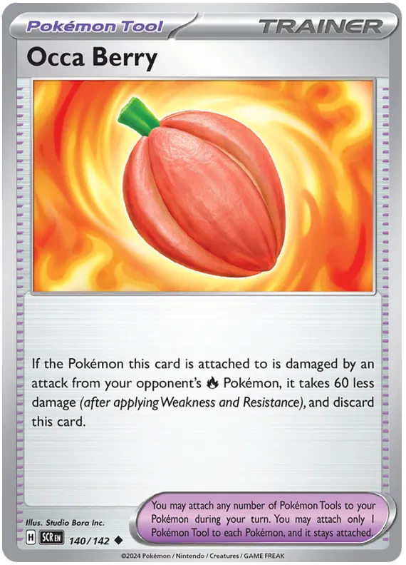 Occa Berry Stellar Crown Pokemon Single Card 140/142