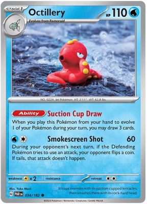 Octillery Paradox Rift Single Pokemon Card 034/182
