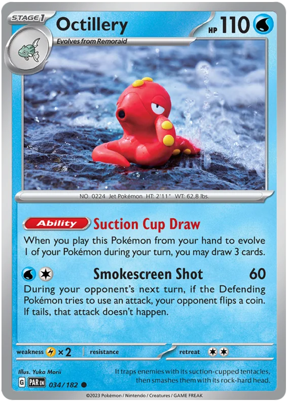 Octillery Paradox Rift Single Pokemon Card 034/182