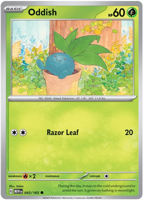 Oddish 151 Single Pokemon Card