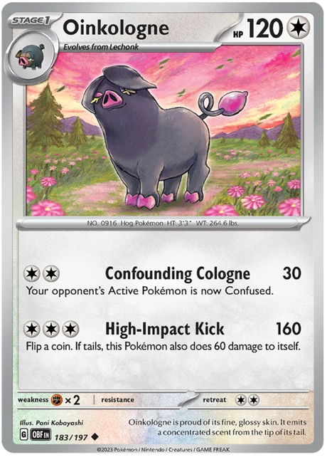 Oinkologne 183 Obsidian Flames Single Pokemon Card