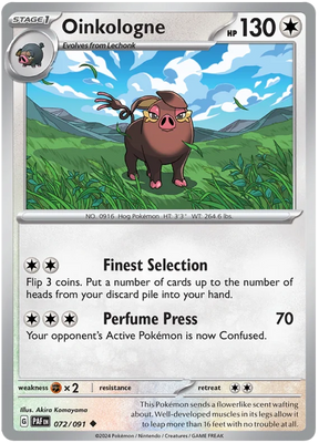 Oinkologne Paldean Fates Pokemon Card Single 072/091