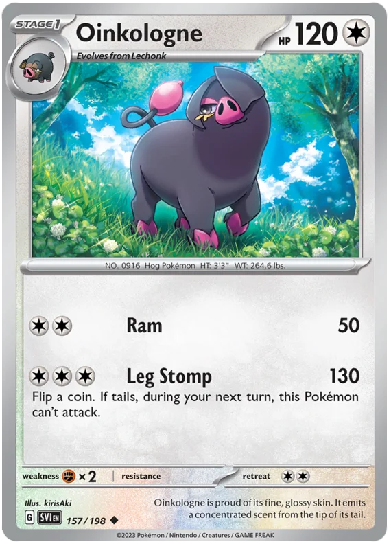 Oinkologne Scarlet & Violet Base Set Pokemon Card Single