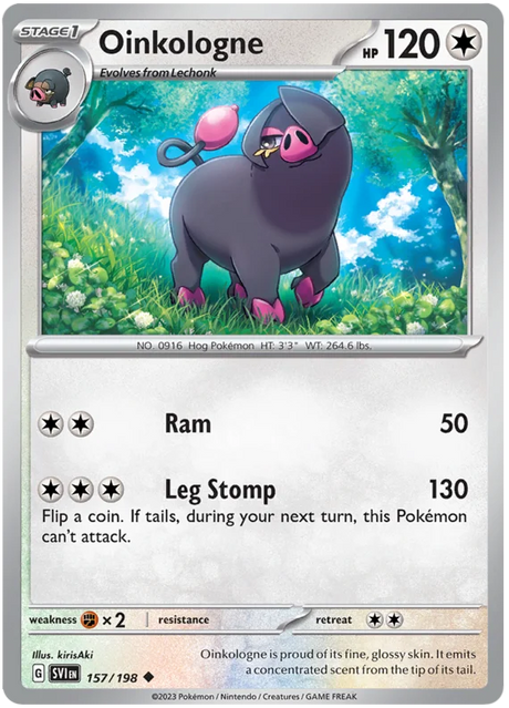Oinkologne Scarlet & Violet Base Set Pokemon Card Single