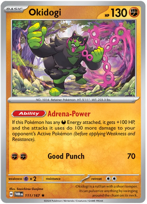Okidogi Twilight Masquerade Pokemon Single 111/167