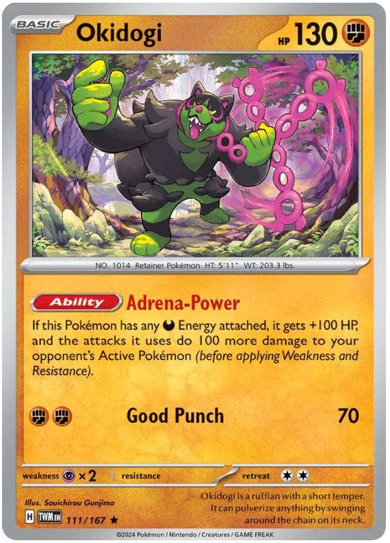 Okidogi Twilight Masquerade Pokemon Single 111/167