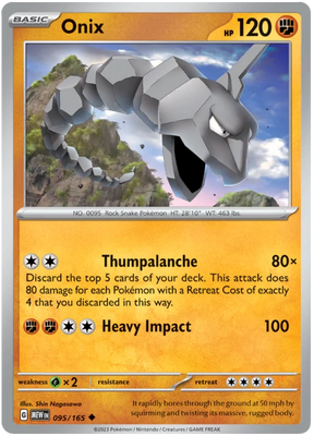 Onix 151 Single Pokemon Card