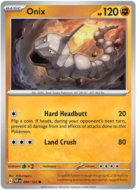 Onix Paradox Rift Single Pokemon Card 090/182