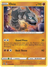Onix Fusion Strike Pokemon Card Singles 138/264