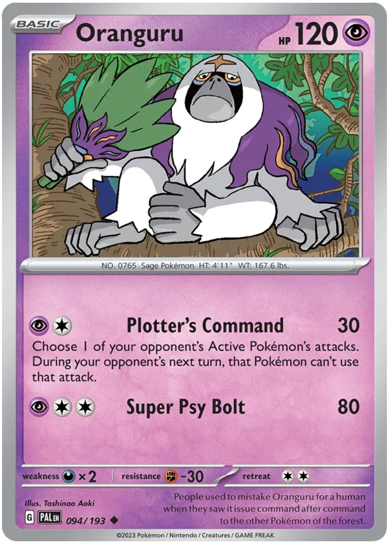 Oranguru Paldea Evolved Single Pokemon Card