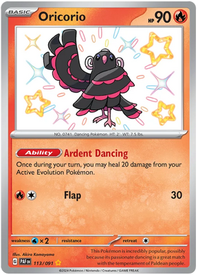 Oricorio Paldean Fates Pokemon Card Single 113/091