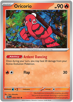 Oricorio Paldea Evolved Single Pokemon Card