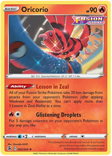 Oricorio Fusion Strike Pokemon Card Singles 042/264
