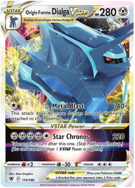 Origin Forme Dialga VSTAR Astral Radiance Pokemon Card Singles 114/189