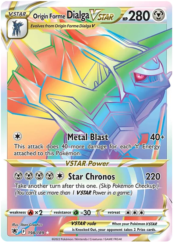 Origin Forme Dialga VSTAR Astral Radiance Pokemon Card Singles 198/189