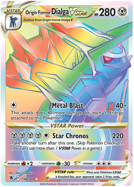 Origin Forme Dialga VSTAR Astral Radiance Pokemon Card Singles 198/189