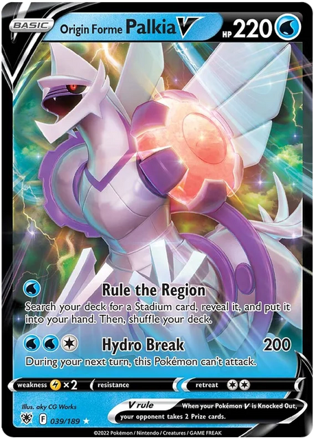 Origin Forme Palkia V Astral Radiance Pokemon Card Singles 039/189