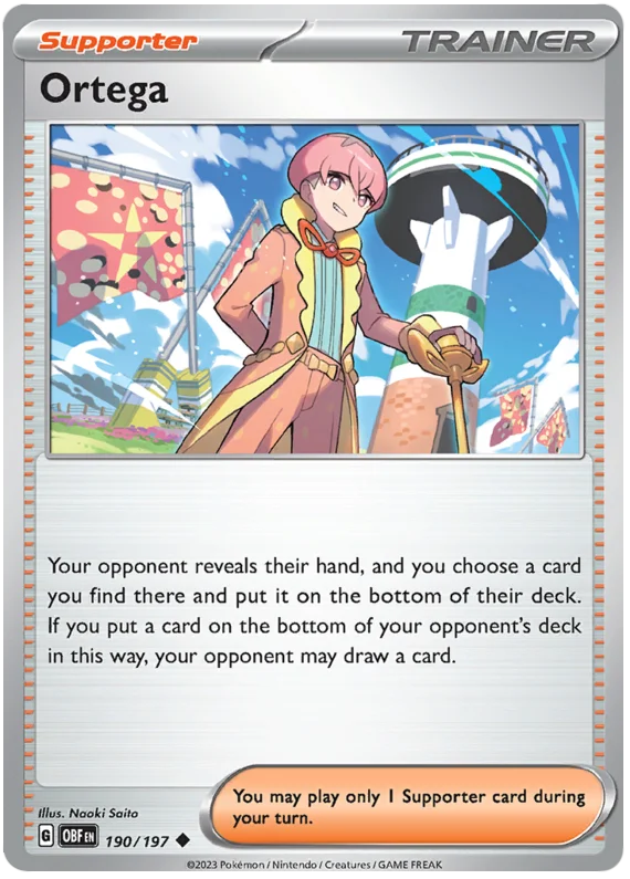 Ortega Obsidian Flames Single Pokemon Card