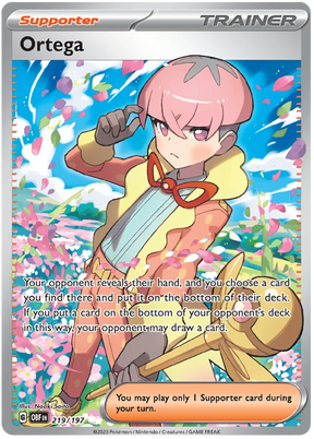 Ortega Full Art Obsidian Flames Single Pokemon Card