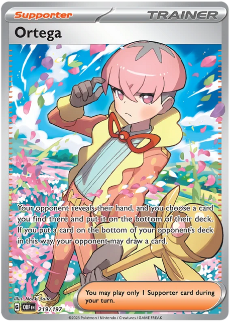 Ortega Full Art Obsidian Flames Single Pokemon Card