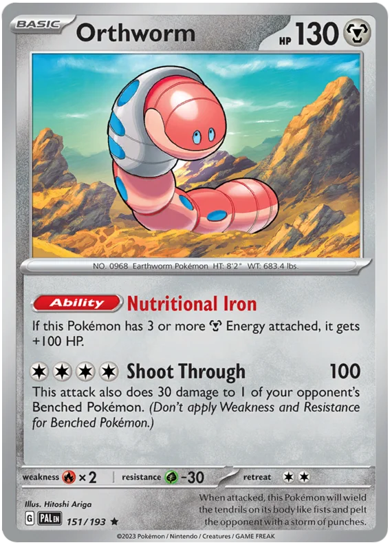 Orthworm Paldea Evolved Single Pokemon Card