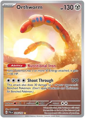 Orthworm Illustration Rare Paldea Evolved Single Pokemon Card