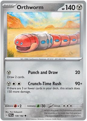 Orthworm Paradox Rift Single Pokemon Card 138/182