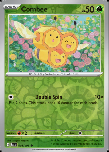 Combee 008/193, Paldea Evolved, Reverse Holo, representative matte composite