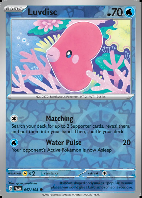 Luvdisc 047/193, Paldea Evolved, Reverse Holo, representative matte composite