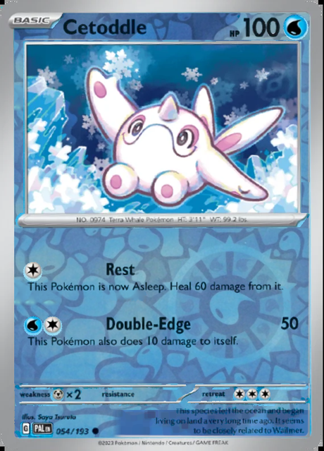 Cetoddle 054/193, Paldea Evolved, Reverse Holo, representative matte composite