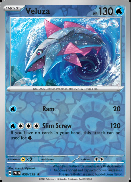 Veluza 056/193, Paldea Evolved, Reverse Holo, representative matte composite