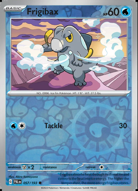 Frigibax 057/193, Paldea Evolved, Reverse Holo, representative matte composite