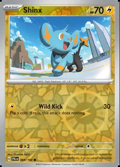 Shinx 069/193, Paldea Evolved, Reverse Holo, representative matte composite