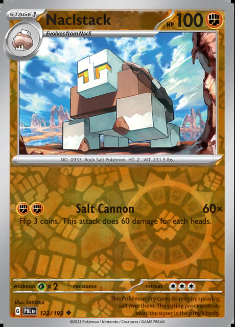 Naclstack 122/193, Paldea Evolved, Reverse Holo, representative matte composite