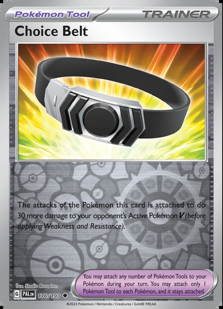 Choice Belt 176/193, Paldea Evolved, Reverse Holo, representative matte composite