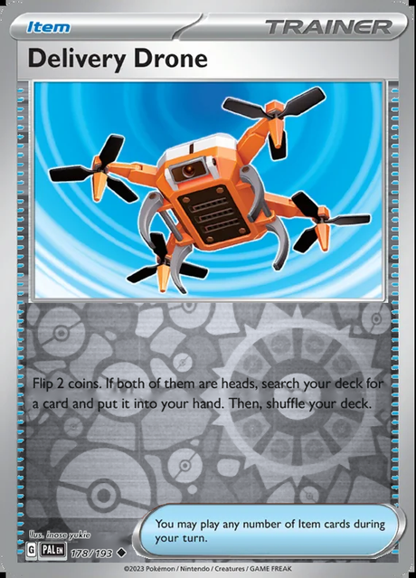 Delivery Drone 178/193, Paldea Evolved, Reverse Holo, representative matte composite