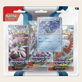 Paradox Rift 3-Pack Blister – sealed Pokémon SV4 with Arctibax promo and coin