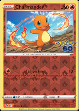 Charmander 008/078, Pokémon GO, Reverse Holo finish, representative matte composite