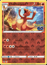 Charmeleon 009/078, Pokémon GO, Reverse Holo finish, representative matte composite