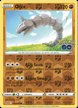 Onix 036/078, Pokémon GO, Reverse Holo finish, representative matte composite