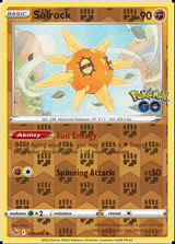 Solrock 039/078, Pokémon GO, Reverse Holo finish, representative matte composite