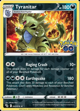 Tyranitar 043/078, Pokémon GO, Reverse Holo finish, representative matte composite