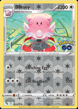 Blissey 052/078, Pokémon GO, Reverse Holo finish, representative matte composite
