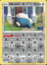 Snorlax 055/078, Pokémon GO, Reverse Holo finish, representative matte composite