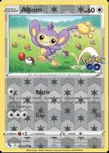 Aipom 056/078, Pokémon GO, Reverse Holo finish, representative matte composite