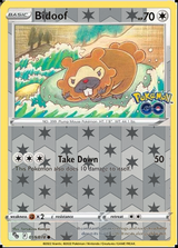 Bidoof 059/078, Pokémon GO, Reverse Holo finish, representative matte composite
