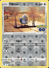 Pidove 061/078, Pokémon GO, Reverse Holo finish, representative matte composite